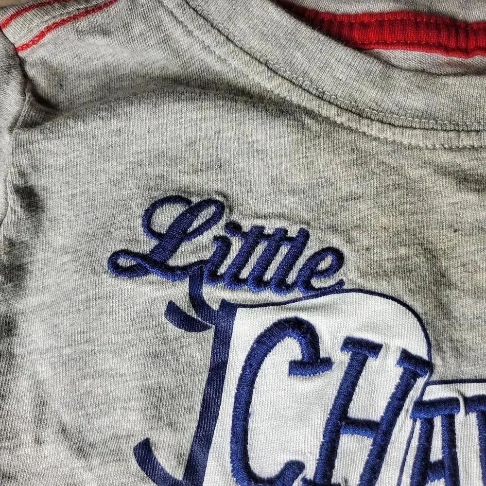 Crazy 8 Baby Boy 6-12m Blue and Gray Little Champ League Outfit NWOT